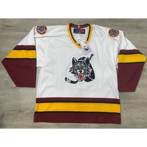 Vintage New SP Apparel Chicago Wolves Blank AHL Hockey Jersey Mens Size M